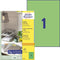 Avery gekleurde universele etiketten formaat 210 x 297 mm (b x h) 100 stuks groen