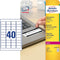 Avery L6145-20 printeretiket