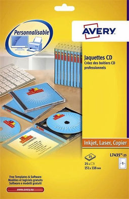 Avery L7435-25 Non-adhesive printer label printeretiket