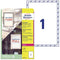Avery L9001-10 printeretiket Wit Zelfklevend printerlabel