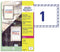Avery L9002-10 printeretiket Wit Zelfklevend printerlabel