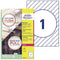 Avery L9003-10 printeretiket Wit Zelfklevend printerlabel