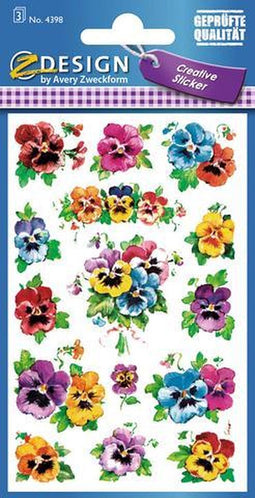 Avery papieretiket Z-design Creative pak a 3 vel viooltjes