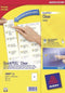 Avery printeretiketten Adresetiketten, Inkjet, Transparant, 25pcs.