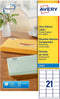 Avery printeretiketten Adresetiketten, Inkjet, Transparant, 525pcs.