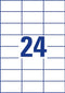 Avery printeretiketten AVERY ZWECKFORM universele etiketten 70 x 37 mm, 3474 (verpakking 2400 stuks)