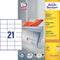 Avery printeretiketten AVERY ZWECKFORM universele etiketten 70 x 41 mm, 3481 (verpakking 2100 stuks)