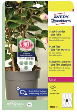 Avery T3006-10 plantaccessoire Plantetiket