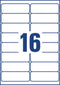 Avery transparante etiketten QuickPEEL formaat 991 x 339 mm (b x h) 400 stuks 16 etiketten per blad