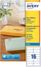 Avery transparante etiketten QuickPEEL formaat 991 x 339 mm (b x h) 400 stuks 16 etiketten per blad