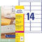 Avery transparante etiketten QuickPEEL ft 99,1 x 38,1 mm (b x h), 350 stuks, 14 per blad