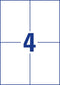 Avery Witte gerecycleerde universele etiketten Ft 105 x 148 mm (b x h), 400 stuks, 4 per blad
