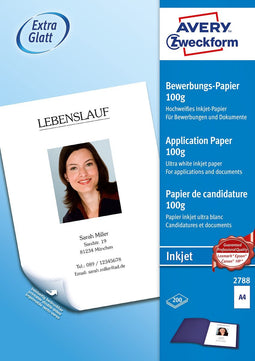 Avery-Zweckform 2788 Sollicitatiepapier DIN A4 100 g/m² 200 vellen Wit