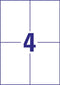 Avery-Zweckform 6601 105 x 148 mm Papier Wit 260 stuk(s) Permanent Universele etiketten Laser 65 vel DIN A4
