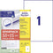 Avery-Zweckform 6603 210 x 297 mm Papier Wit 65 stuk(s) Permanent Universele etiketten Laser 65 vel DIN A4