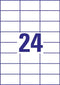 Avery-Zweckform 6605 70 x 37 mm Papier Wit 1560 stuk(s) Permanent Universele etiketten Laser 65 vel DIN A4