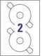 Avery-Zweckform CD-etiketten L6043-25 Ø 117 mm Papier Wit 50 stuk(s) Permanent Ondoorzichtig Inkt, Laser