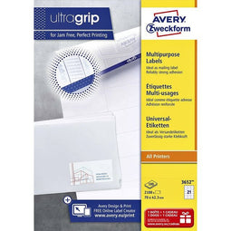 Avery Zweckform - Etiket az 3652 70x42.3mm wit 2100 stuks