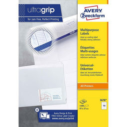 Avery Zweckform - Etiket az 3678 97x37mm wit 1400 stuks