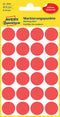 Avery Zweckform - Etiket avery zweckform 3004 rond 18mm rood 96 stuks