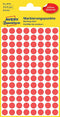 Avery Zweckform - Etiket avery zweckform 3010 rond 8mm rood 416 stuks