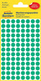 Avery Zweckform - Etiket avery zweckform 3012 rond 8mm groen 416 stuks