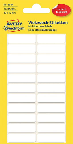 Avery Zweckform - Etiket avery zweckform 3044 32x10mm wit 132 stuks