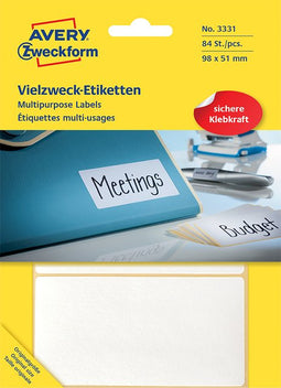 Avery Zweckform - Etiket avery zweckform 3331 98x51mm wit 84 stuks