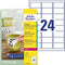 Avery-Zweckform L4773REV-8 Etiketten 63.5 x 33.9 mm Polyester folie Wit 192 stuk(s) Weer verwijderbaar Adresetiketten,
