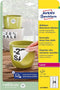 Avery-Zweckform L4773REV-8 Etiketten 63.5 x 33.9 mm Polyester folie Wit 192 stuk(s) Weer verwijderbaar Adresetiketten,