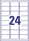 Avery-Zweckform L4773REV-8 Etiketten 63.5 x 33.9 mm Polyester folie Wit 192 stuk(s) Weer verwijderbaar Adresetiketten,