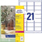 Avery-Zweckform L7782-25 Etiketten 63.5 x 38.1 mm Polyester folie Transparant 525 stuk(s) Permanent Folie-etiketten