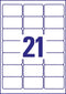 Avery-Zweckform L7782-25 Etiketten 63.5 x 38.1 mm Polyester folie Transparant 525 stuk(s) Permanent Folie-etiketten