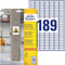 Avery-Zweckform L7871-20 ( 25.4 x 10 mm, Wit, 3780 stuk(s), Permanent hechtend, Sterk hechtend