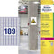 Avery-Zweckform L7871-20 ( 25.4 x 10 mm, Wit, 3780 stuk(s), Permanent hechtend, Sterk hechtend