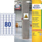 Avery-Zweckform L7872-20 ( 35.6 x 16.9 mm, Wit, 1600 stuk(s), Permanent, Sterk hechtend