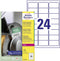 Avery-Zweckform L7912-40 63.5 x 33.9 mm Polyethyleen folie Wit 960 stuk(s) Permanent Universele etiketten Laser 40 vel