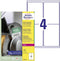 Avery-Zweckform L7915-40 99.1 x 139 mm Polyethyleen folie Wit 160 stuk(s) Permanent Universele etiketten Laser 40 vel D