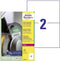 Avery-Zweckform L7916-40 210 x 148 mm Polyethyleen folie Wit 80 stuk(s) Permanent Universele etiketten Laser 40 vel DIN