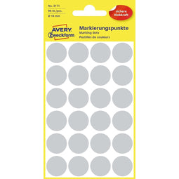 Avery Zweckform - Ronde etiketten diameter 18 mm, grijs, 96 stuks