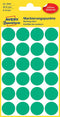 Avery Zweckform - Etiket avery zweckform 3006 rond 18mm groen 96 stuks