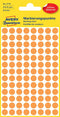 Avery Zweckform - Etiket avery zweckform 3178 rond 8mm oranje 416 stuks