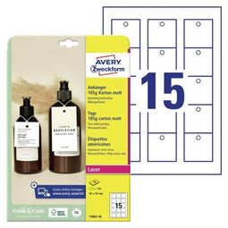 Avery-Zweckform T1002-10 Etiketten (A4) 50 x 50 mm Karton Wit 150 stuk(s) Niet hechtend Labels