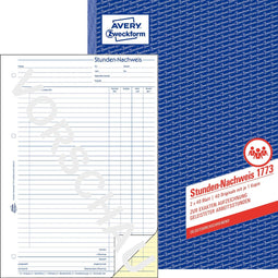 Avery-Zweckform Urenverantwoordingsformulier 1773 Din A4