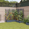 vidaXL - Tuinplanter - met - Trellis - 5 - stuks - Lichtgrijs - 120x120x125,5 - cm