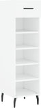 vidaXL - Schoenenkast - 30x35x105 - cm - bewerkt - hout - wit