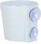 Esschert Design Raambloempot - Zuignap - Verhoogde bodem - D13.5cm x H 12.10cm - Wit