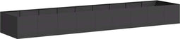 vidaXL - Plantenbak - 360x80x40 - cm - staal - zwart