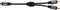 Avinity Subwooferkabel + Ad. Cinch-aansl. - 2 Cinch-st Stof Verg. 3,0 M