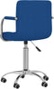 vidaXL - Kantoorstoel - draaibaar - stof - blauw